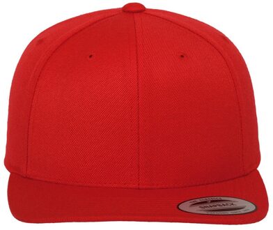 Klassieke effen snapback cap Rood - One size