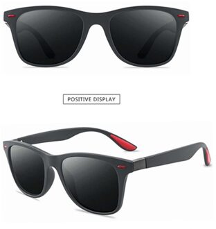 Klassieke Gepolariseerde Zonnebril Mannen Vrouwen Rijden Vierkante Frame Zonnebril Mannelijke Goggle UV400 Driver Bril C