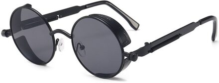 Klassieke Gothic Steampunk Stijl Ronde Zonnebril Mannen Vrouwen Retro Ronde Metalen Frame Kleurrijke Lens Zonnebril