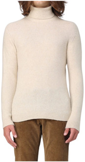 Klassieke hoge nek sweatshirt Roberto Collina , White , Heren - 2XL