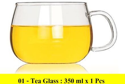 Klassieke Home Kantoor Grote Capaciteit Hittebestendig Thee Glazen Beker Met Thee Infuser Filter 210406-03 kleur - 01