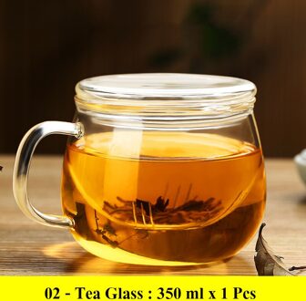 Klassieke Home Kantoor Grote Capaciteit Hittebestendig Thee Glazen Beker Met Thee Infuser Filter 210406-03 kleur - 02