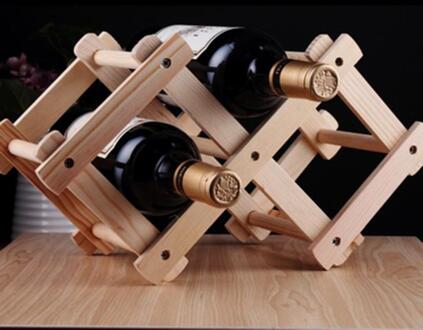 Klassieke Houten Rode Wijn Rack 3 Fles Houder Keuken Bar Displa