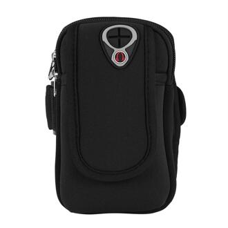 Klassieke Jogging Gym Armband Running Bag Arm Pols Band Hand Mobiele Telefoon Case Houder Tas Outdoor Fitness Accessaries zwarte kleur
