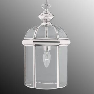 Klassieke lantaarn Lanterns 18cm chroom grijs 5131CC