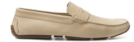 Klassieke Leren Loafers voor Mannen Bally , Beige , Heren - 42 EU