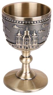 Klassieke Metalen Wijn Cup Handgemaakte Kleine Beker Huishoudelijke Koperen Wijn Glas Carving Patroon Drinkware