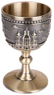 Klassieke Metalen Wijn Cup Handgemaakte Kleine Beker Huishoudelijke Koperen Wijn Glas Carving Patroon