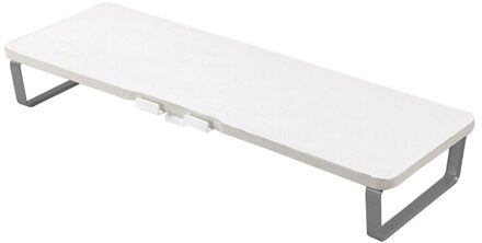 Klassieke Monitor Stand Met Mobiele Telefoon Houder-Compatibel Met 24-Inch Laptop Imac, Desktops, laptops En Printers wit