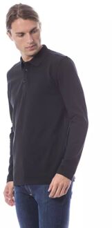 Klassieke Pasvorm Poloshirt met Lange Mouwen - maat Zwart