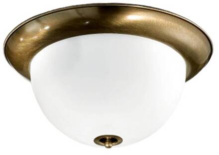 Klassieke plafondlamp Galleria Wit, messing