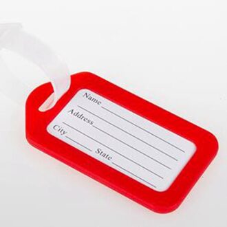 Klassieke Plastic Bagagelabel Reizen Koffer Bagage Reizen Accessorie Mixproof Boarding Tag Adres Label Naam ID Tags 6 Kleur 1