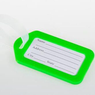 Klassieke Plastic Bagagelabel Reizen Koffer Bagage Reizen Accessorie Mixproof Boarding Tag Adres Label Naam ID Tags 6 Kleur 5