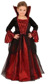 Klassieke prinsessenkostuum rood/zwart Rood - Zalm
