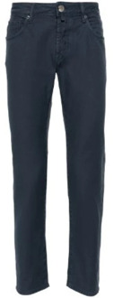 Klassieke Slim Fit Navy Blauwe Jeans Incotex , Blue , Heren - W34,W30,W32,W33,W31,W36,W38