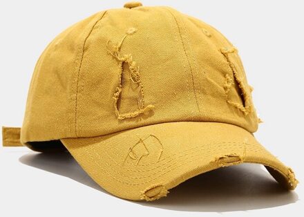 Klassieke Stijl Unisex Vrouwen Mannen Zomer Mode Baseball Cap Katoen Motorfiets Cap Slijpen Vintage Solid Zon Papa Hoed Gorros geel