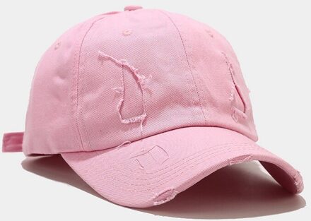 Klassieke Stijl Unisex Vrouwen Mannen Zomer Mode Baseball Cap Katoen Motorfiets Cap Slijpen Vintage Solid Zon Papa Hoed Gorros roze