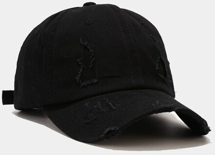 Klassieke Stijl Unisex Vrouwen Mannen Zomer Mode Baseball Cap Katoen Motorfiets Cap Slijpen Vintage Solid Zon Papa Hoed Gorros zwart