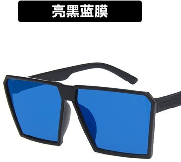 Klassieke Vierkante Zonnebril Meisjes Jongens Kleurrijke Spiegel Kinderen Bril Concave Vorm Persoonlijkheid Anti-Uv Street Beat Kid blauw