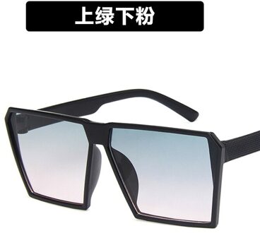 Klassieke Vierkante Zonnebril Meisjes Jongens Kleurrijke Spiegel Kinderen Bril Concave Vorm Persoonlijkheid Anti-Uv Street Beat Kid groen