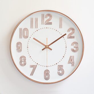 Klassieke Vintage Wandklok Ronde Moderne Klok Quartz Horloge Retro Horloges Klok 12 Inch