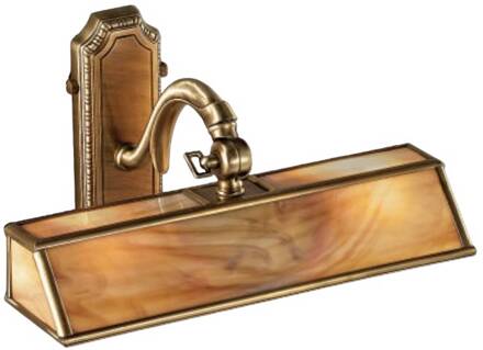 Klassieke wandlamp Antiko Amber, brons