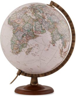 Klassieke wereldbol Gold Executive ø 30 cm | Engelstalig | Met verlichting | National Geographic