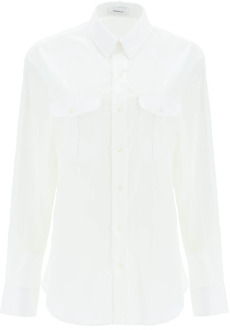 Klassieke Witte Button-Up Overhemd Wardrobe.nyc , White , Dames - M,S