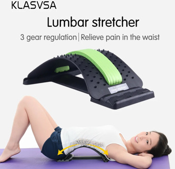 KLASVSA Back Massager Magic Stretcher Equipment Stretcher Relax Mate Lumbar Support Spine Pain Relief Chiropractic
