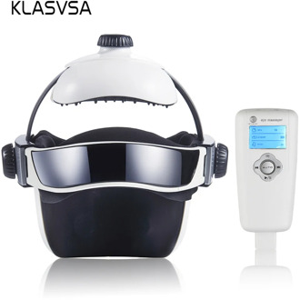 KLASVSA Electric Heating Neck Head Massage Helmet Air Pressure Vibration Therapy Massager Music Muscle Stimulator Health Care