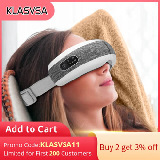KLASVSA Smart Eye Massager Air Compression Heated Massage For Tired Eyes Dark Circles Remove Massage Relaxation