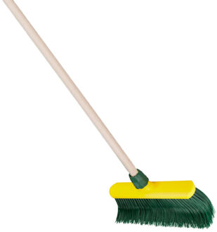 klauw bezem kop 30 cm - houten steel 130 cm - voegenbezem - kunstgras bezem