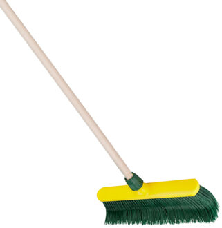 klauw bezem kop 40 cm - houten steel 140 cm - voegenbezem - kunstgras bezem