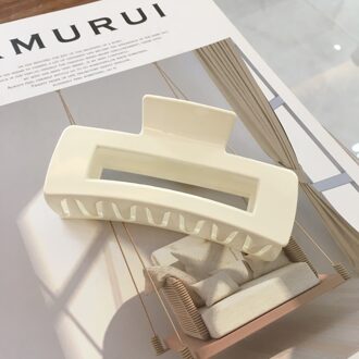 Klauw Clip Voor Vrouwen Tough Kleurrijke Plastic Haar Klauw Grote Size Haar Klemmen Klauw Clip Krab Haar Accessoires wit