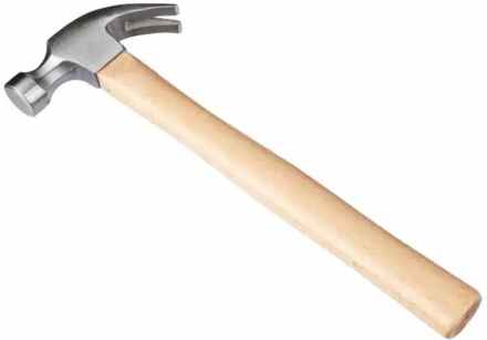 Klauwhamer met houten steel