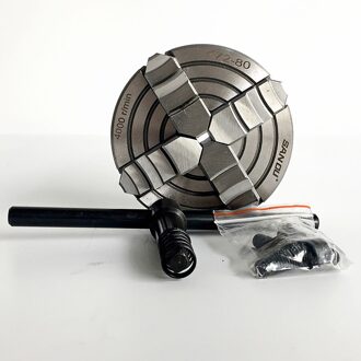 Klauwplaat 80Mm 4 Jaw Onafhankelijke Chuck K72-80 Met Sanou Voor Mini Draaibank