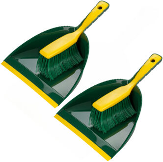 Klauwstoffer en blik groen/geel voor buiten 35 x 25 cm