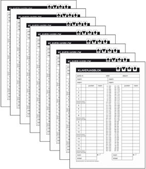 Klaverjas scoreblok - 8x - A5 - 50 vellen - klaverjassen spel