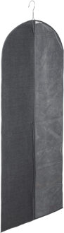 Kleding/beschermhoes linnen grijs 130 cm inclusief kledinghangers