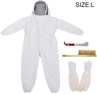Kleding Bijenteelt Pak Met Handschoenen Bijenkorf Tool Praktische Professionele Duurzame Geventileerde Sluier Kap Beschermende Tuin Veiligheid XL