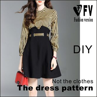 Kleding Diy Patroon Dames Jurk Naaien Fysieke Tekeningen BLQ-361 patroon Size XL