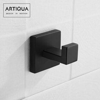 Kleding Haak Kleding Haak Kleding Haak Vierkante Enkele Kleren Haak 304 Roestvrij Staal Zwarte Hanger WY32704 zwart plein