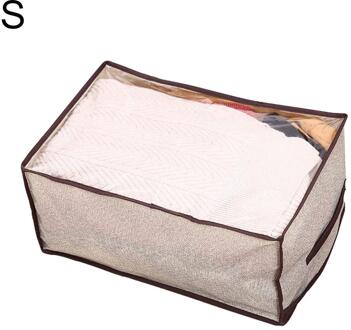 Kleding Opbergtas Quilt Deken Speelgoed Opbergtas Organizer Bespaar Ruimte Non Wovenfabric Beddengoed Kussens Draagbare Opbergdoos Beige geel / S