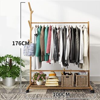 Kleding Rack Kapstok Slaapkamer Meubels Kapstok Nonwovens Rvs Eenvoudige Montage Kan Worden Verwijderd Slaapkamer Bewegen licht geel