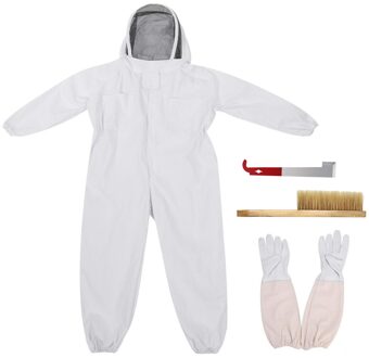 Kleding Tuin Achtertuin Apiarist Geventileerde Sluier Kap Duurzaam Bijenteelt Pak Professionele Met Handschoenen Hive Tool Beschermende XXL