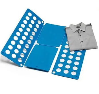 Kleding vouwplank - blauw - t-shirts opvouwen vouwhulp - 71 x 57 cm