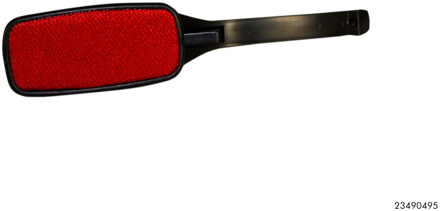 Kledingborstel/pluizenborstel met roterende kop zwart/rood 26 cm - Kledingborstels