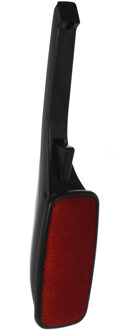 Kledingborstel - zwart/rood - inklapbaar - 33 cm - ontpluizer - pluizenverwijderaar