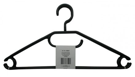 Kledinghanger - 3x - zwart - kunststof