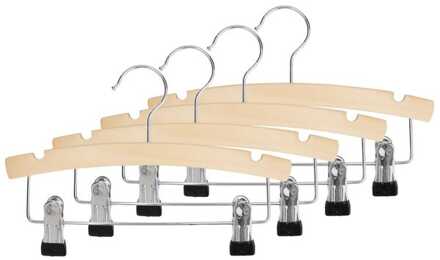 kledinghanger hout met klem 4 stuks